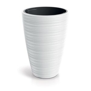 Prosperplast Plastový květináč Venas Round bílý II, varianta 29, 9 cm obraz