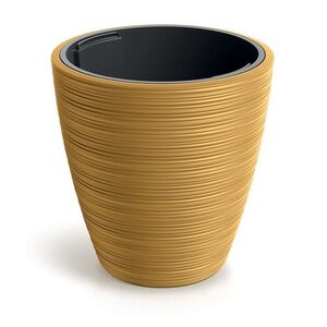 Prosperplast Plastový květináč Venas Round hořčicový, varianta 29, 9 cm obraz