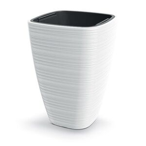 Prosperplast Plastový květináč Venas Square bílý, varianta 28, 9 cm obraz