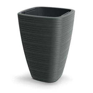 Prosperplast Plastový květináč Venas Square tmavě šedý, varianta 28, 9 cm obraz