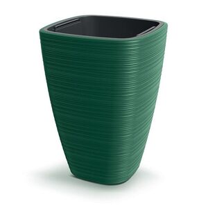 Prosperplast Plastový květináč Venas Square tmavě zelený, varianta 28, 9 cm obraz