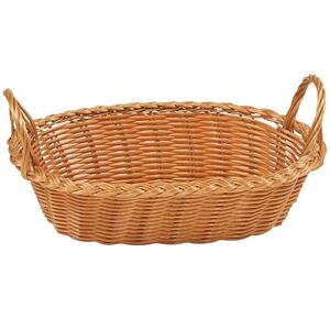 Kesper Plastový oválný košík RONNY 29x18 cm hnědý obraz