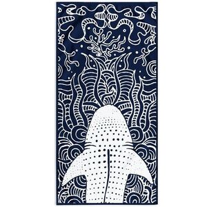 Restilo Plážová osuška DecoKing Shark tmavě modrá, velikost 90x180 obraz
