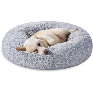 SONGMICS Plyšový pelíšek Fluffys XL 80 cm šedý obraz