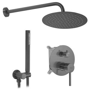 Podomítkový sprchový set Rea Lungo + box titan obraz