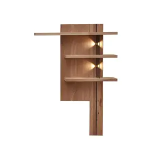 Szynaka Policový panel Napoli 34 s LED 121 cm z masivu dub Bianco obraz
