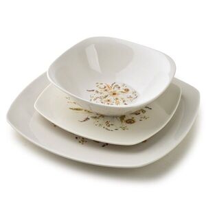 Affekdesign Porcelánová jídelní sada LEA Beige 18 ks bílá/béžová obraz