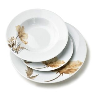 Affekdesign Porcelánová jídelní sada LEA Beige II 18 ks bílá/béžová obraz