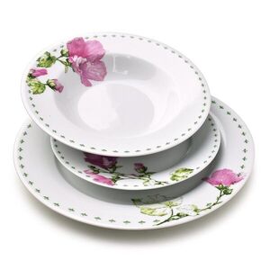 Affekdesign Porcelánová jídelní sada LEA Mallow 18 ks bílá/růžová obraz