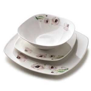 Affekdesign Porcelánová jídelní sada LEA Pink 18 ks bílá/růžová obraz