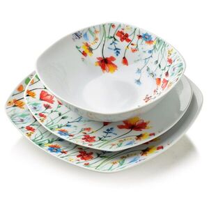 Affekdesign Porcelánová jídelní sada LEA Smooth 18 ks bílá/barevná obraz