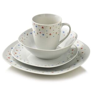 Affekdesign Porcelánová jídelní sada s hrníčkem LEA Mini 16 ks bílá/barevná obraz