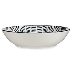 VESSIA Porcelánový hluboký talíř LINEAS 20 cm bílý/černý obraz