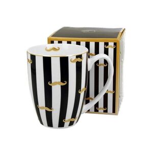 Duo Porcelánový hrnek ELEGART 360 ml černý/bílý obraz