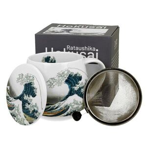 Duo Porcelánový hrnek Hokusai The Great Wave 430 ml se sítkem vícebarevný obraz