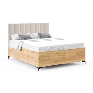 FDM Postel Sierra se zvedacím roštem Trinity bílá/dub craft, velikost 120x200 obraz