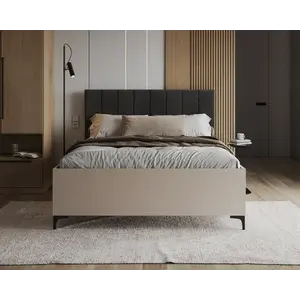 FDM Postel Sierra se zvedacím roštem Trinity černá/kašmír, velikost 120x200 obraz