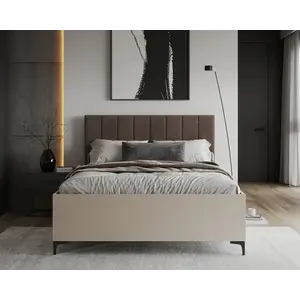 FDM Postel Sierra se zvedacím roštem Trinity hnědá/kašmír, velikost 120x200 obraz