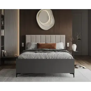 FDM Postel Sierra se zvedacím roštem Trinity krémová/šedá, velikost 120x200 obraz