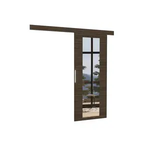 ADRK Posuvné interiérové dveře se zrcadlem BRITA 86x205 cm choco obraz