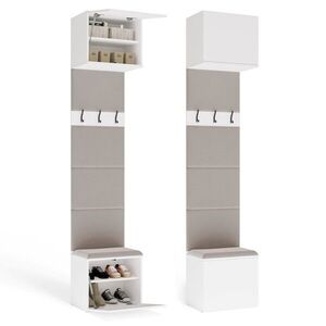 TP Living Předsíňová stěna HAGA 1W 50 cm bílá/kašmír obraz