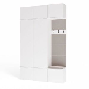 TP Living Předsíňová stěna Haga 2Sz1W 150 cm bílá obraz