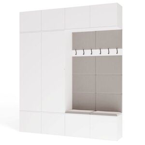 TP Living Předsíňová stěna Haga 2Sz2W 200 cm bílá obraz