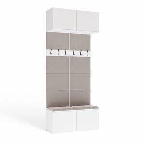 TP Living Předsíňová stěna HAGA 2W 100 cm bílá obraz