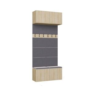 TP Living Předsíňová stěna HAGA 2W 100 cm dub Sonoma obraz