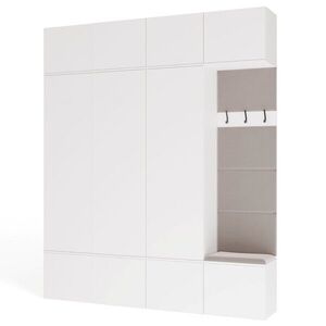 TP Living Předsíňová stěna Haga 3Sz1W 200 cm bílá obraz