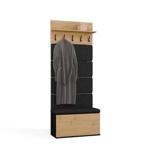 TP Living Předsíňová stěna Lior 80 cm černá/dub Artisan II obraz