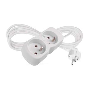 EMOS Prodlužovací kabel se 2 zásuvkami 1 mm² MEZA 2 m bílý obraz