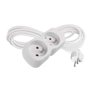 EMOS Prodlužovací kabel se 2 zásuvkami 1 mm² MEZA 3 m bílý obraz