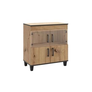 ADRK Prosklená komoda Polany 06 80 cm dub Artisan obraz
