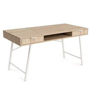 Ak furniture Psací stůl Arden 120 cm bílý/dub Sonoma obraz