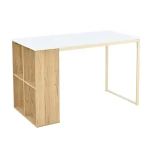 Kontrast Psací stůl BB104 120 cm dub bílý/bílý obraz