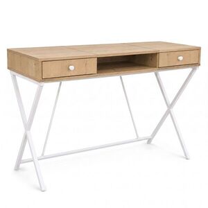 Ak furniture Psací stůl Crossline 120 cm bílý/dub Artisan obraz