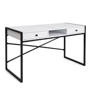 Ak furniture Psací stůl Elonis 123 cm bílý/černý obraz