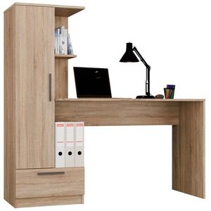 TP Living Psací stůl s nástavcem a skříní Cosmo dub Sonoma obraz