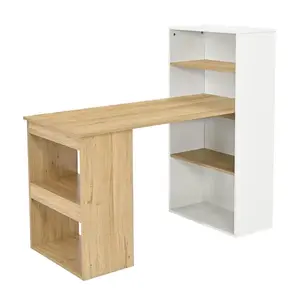 Kontrast Psací stůl s nástavcem BB108 130 cm dub přírodní/bílý obraz