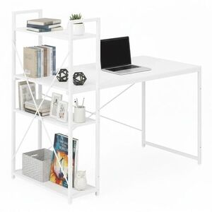 MODERNHOME Psací stůl s regálem MASON 120x60 cm bílý obraz