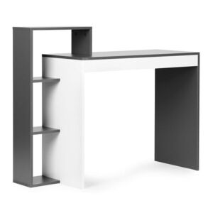 MODERNHOME Psací stůl WESTON 90x40 cm šedý/bílý obraz