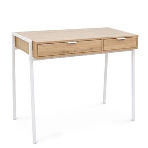Ak furniture Psací stůl Zentia 100 cm bílý/dub Artisan obraz