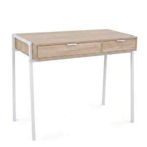 Ak furniture Psací stůl Zentia 100 cm bílý/dub Sonoma obraz