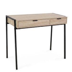 Ak furniture Psací stůl Zentia 100 cm černý/dub Sonoma obraz