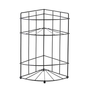 Bathlab Rohová koupelnová polička CARL BLACK 18, 5x26 cm černá obraz