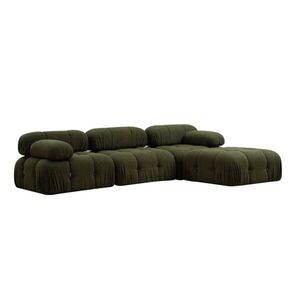 Hanah Home Rohová modulární sedací souprava Bubble 288 cm s taburetem zelená obraz
