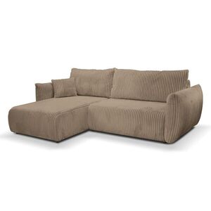 Laski Rohová rozkládací sedací souprava Allora 257 cm Tilia 17 světle hnědá univerzální obraz