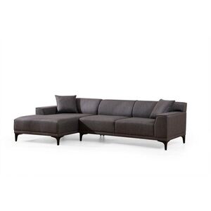 Hanah Home Rohová sedací souprava Petra 250 cm antracitová levá obraz