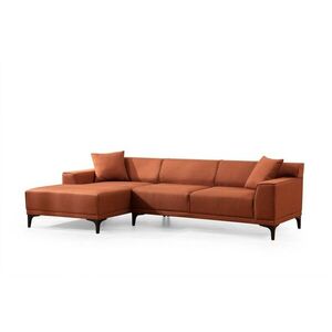 Hanah Home Rohová sedací souprava Petra 250 cm oranžová levá obraz